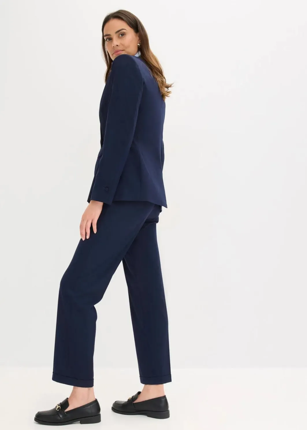 Damen bonprix Bekleidung·Basics|Blazer|Blazer mit dekorativen Handstich Details