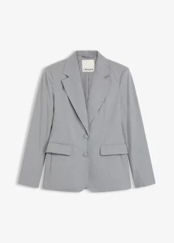 Online Blazer mit dekorativen Handstich Details Damen Blazer|Bekleidung·Basics
