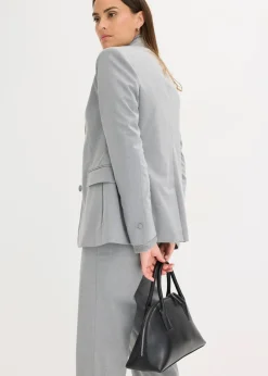 Online Blazer mit dekorativen Handstich Details Damen Blazer|Bekleidung·Basics