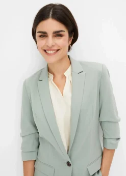 Blazer mit drapierten Ärmeln Damen Nachhaltigere Materialien|Blazer