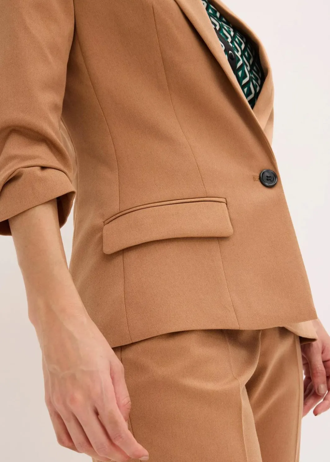 Damen bonprix Bekleidung·Basics|Blazer|Blazer mit drapierten Ärmeln