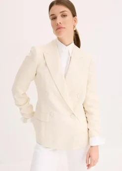 Damen bonprix Blazer|Bekleidung·Basics|Blazer mit Lyocell im Crinklelook