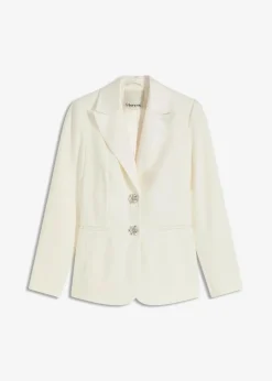 Damen bonprix Blazer|Blazer mit Schmuckknöpfen