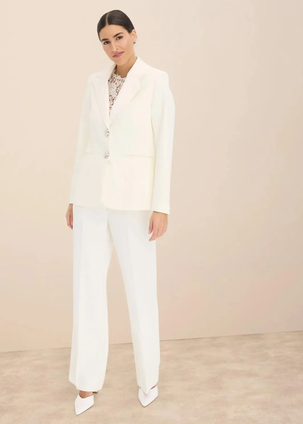 Damen bonprix Blazer|Blazer mit Schmuckknöpfen