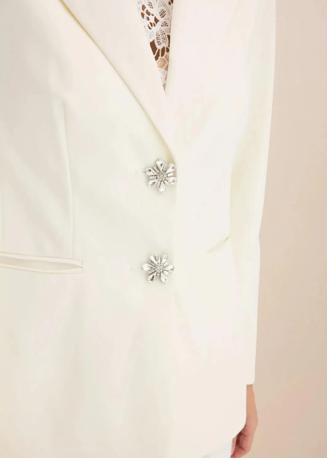 Damen bonprix Blazer|Blazer mit Schmuckknöpfen