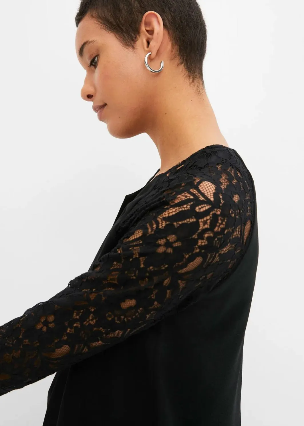 Damen bonprix Bekleidung·Basics|Festliche Mode|Blazer mit Spitzenärmeln