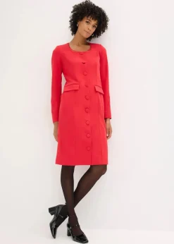 Damen bonprix Kleider|Bekleidung·Pullover & Strickjacken|Blazerkleid mit Spitzenkante