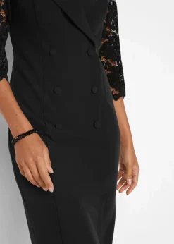 Damen bonprix Bekleidung·Pullover & Strickjacken|Kleider|Blazer-Kleid mit Spitzenärmeln