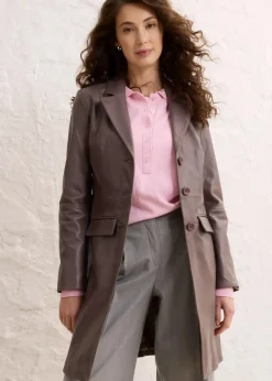 Damen bonprix Nachhaltigere Materialien|Jacken & Mäntel|Blazermantel aus Lammnappa