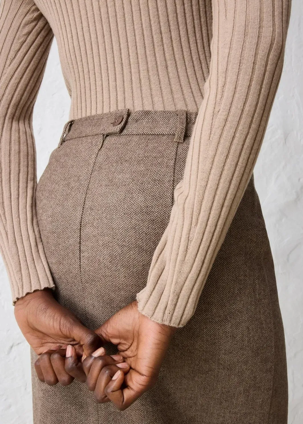 Damen bonprix Bekleidung·Sportbekleidung|Premium|Bleistiftrock mit weichem Wollanteil