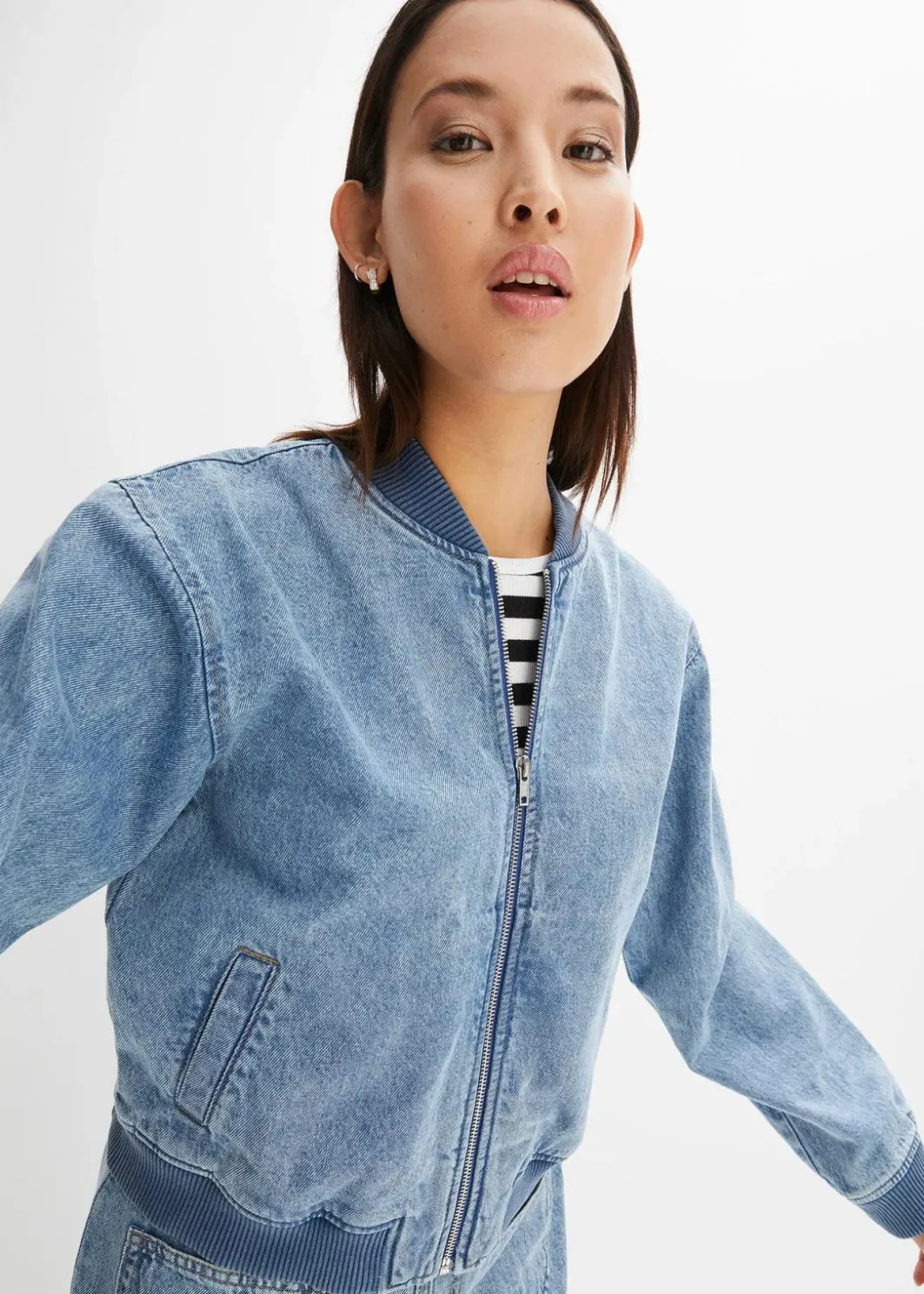 Damen bonprix Jacken & Mäntel|Blouson aus Denim