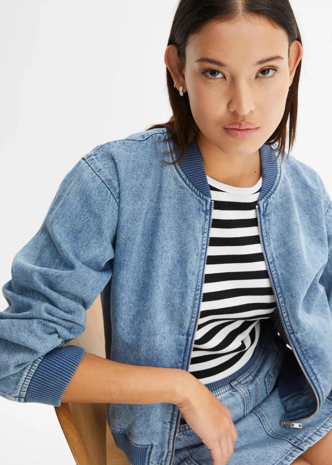 Damen bonprix Jacken & Mäntel|Blouson aus Denim