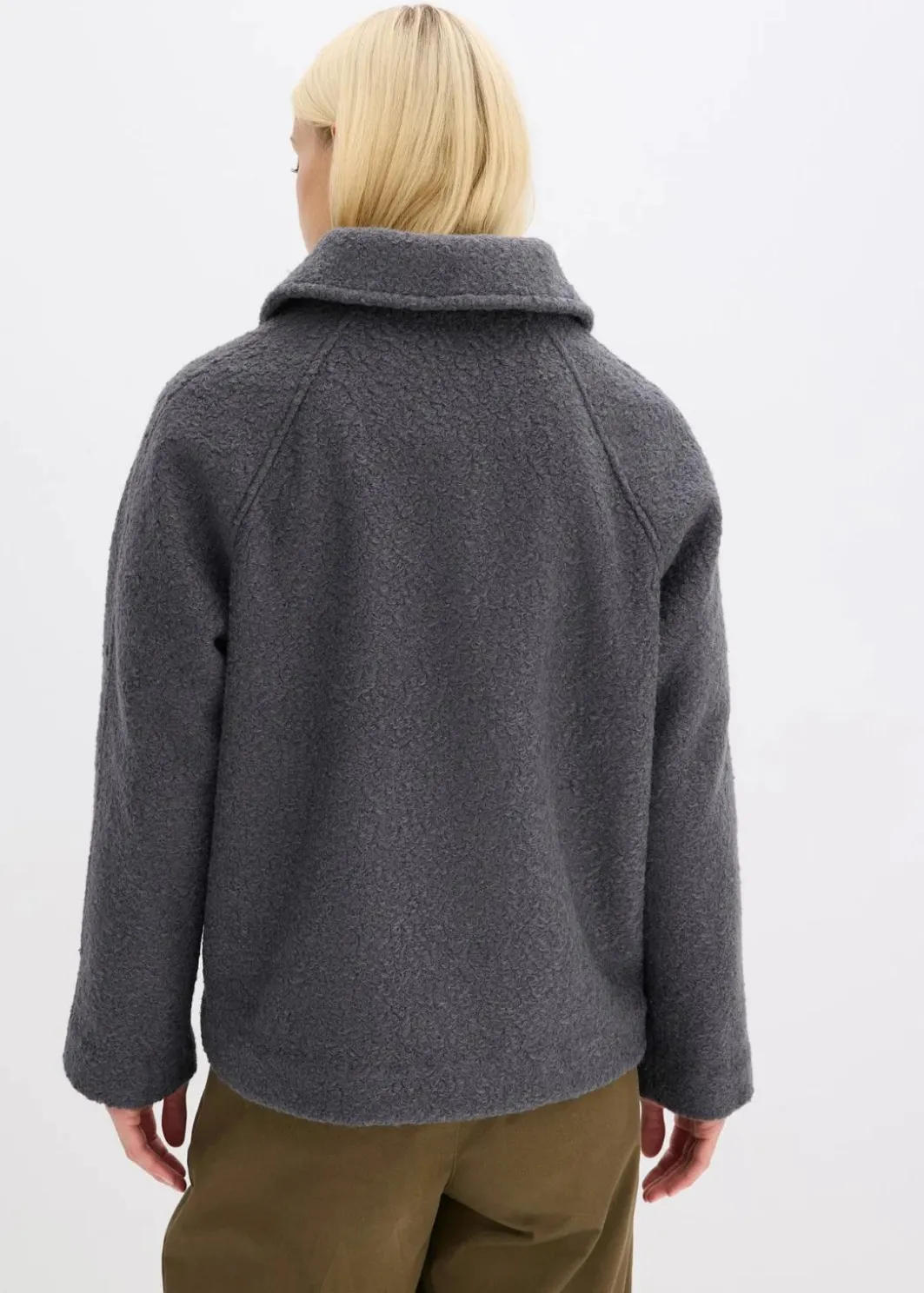 Outlet Blouson aus softem Bouclé Damen Jacken & Mäntel|Bekleidung·Hosen