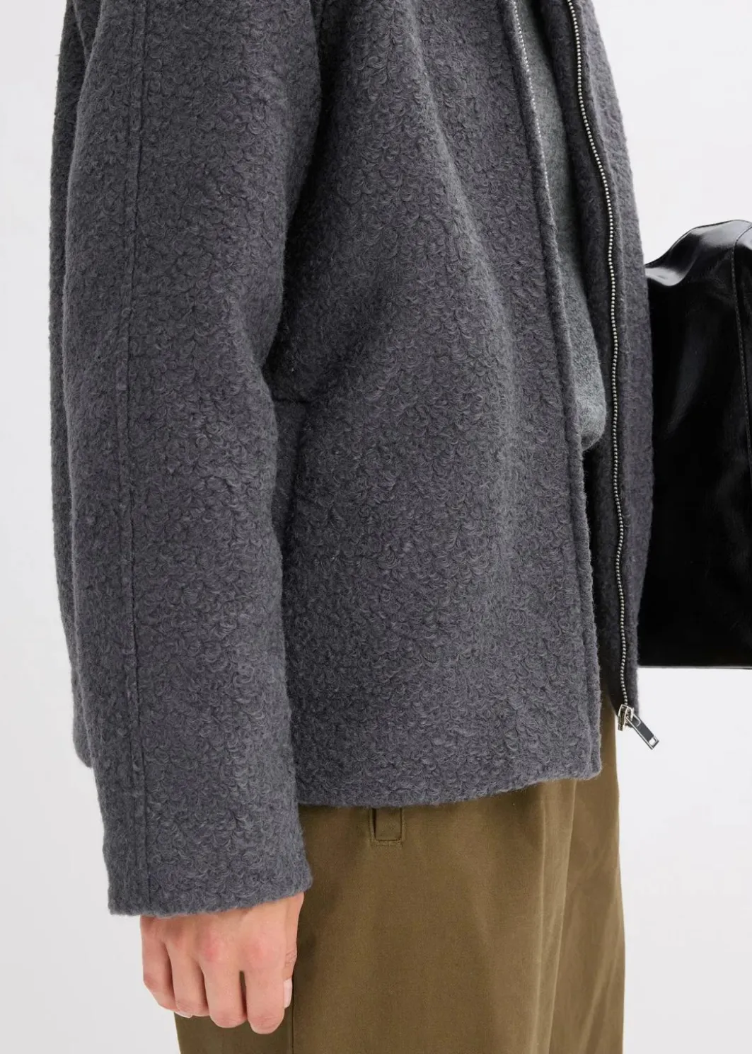Outlet Blouson aus softem Bouclé Damen Jacken & Mäntel|Bekleidung·Hosen