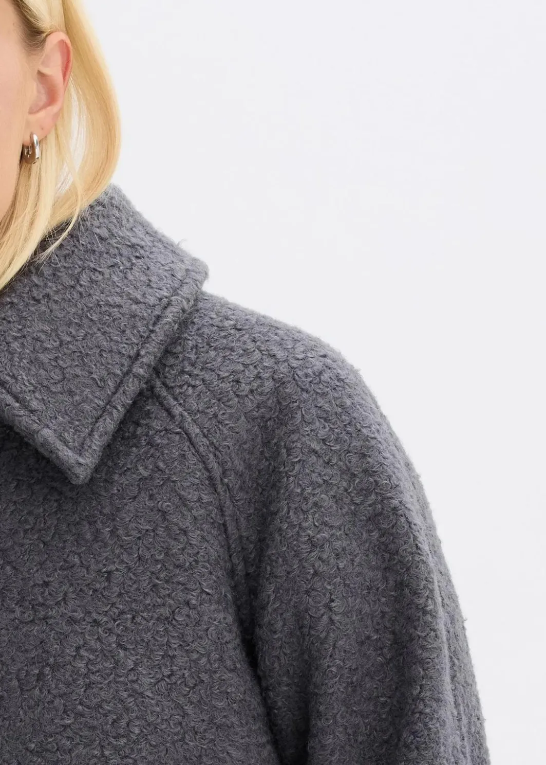 Outlet Blouson aus softem Bouclé Damen Jacken & Mäntel|Bekleidung·Hosen