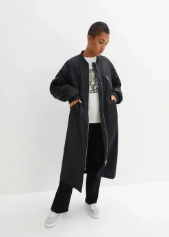 Damen bonprix Nachhaltigere Materialien|Jacken & Mäntel|Blouson-Mantel mit Strickkragen