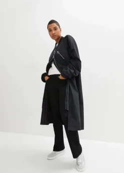 Damen bonprix Nachhaltigere Materialien|Jacken & Mäntel|Blouson-Mantel mit Strickkragen