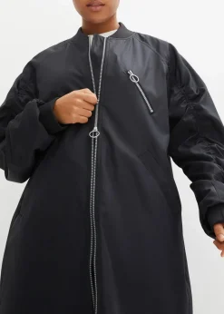 Damen bonprix Nachhaltigere Materialien|Jacken & Mäntel|Blouson-Mantel mit Strickkragen