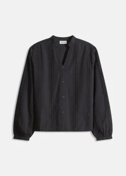 Sale Bluse aus Baumwolle mit Spitzen-Details Damen Blusen & Tuniken|Bekleidung·Jacken & Mäntel
