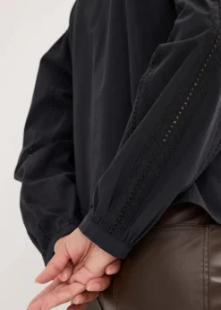 Sale Bluse aus Baumwolle mit Spitzen-Details Damen Blusen & Tuniken|Bekleidung·Jacken & Mäntel
