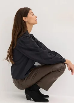 Sale Bluse aus Baumwolle mit Spitzen-Details Damen Blusen & Tuniken|Bekleidung·Jacken & Mäntel