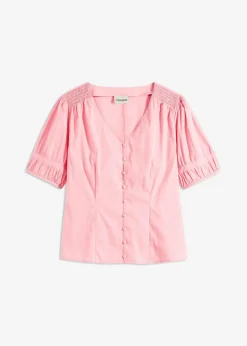 Damen bonprix Bekleidung·Jacken & Mäntel|Blusen & Tuniken|Bluse aus Baumwoll-Mix