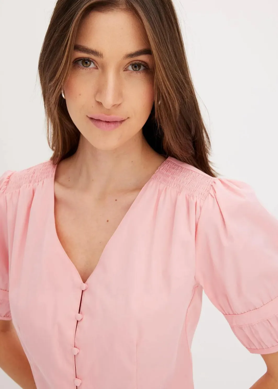 Damen bonprix Bekleidung·Jacken & Mäntel|Blusen & Tuniken|Bluse aus Baumwoll-Mix