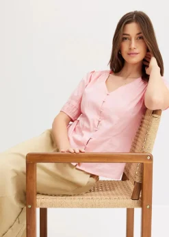 Damen bonprix Bekleidung·Jacken & Mäntel|Blusen & Tuniken|Bluse aus Baumwoll-Mix