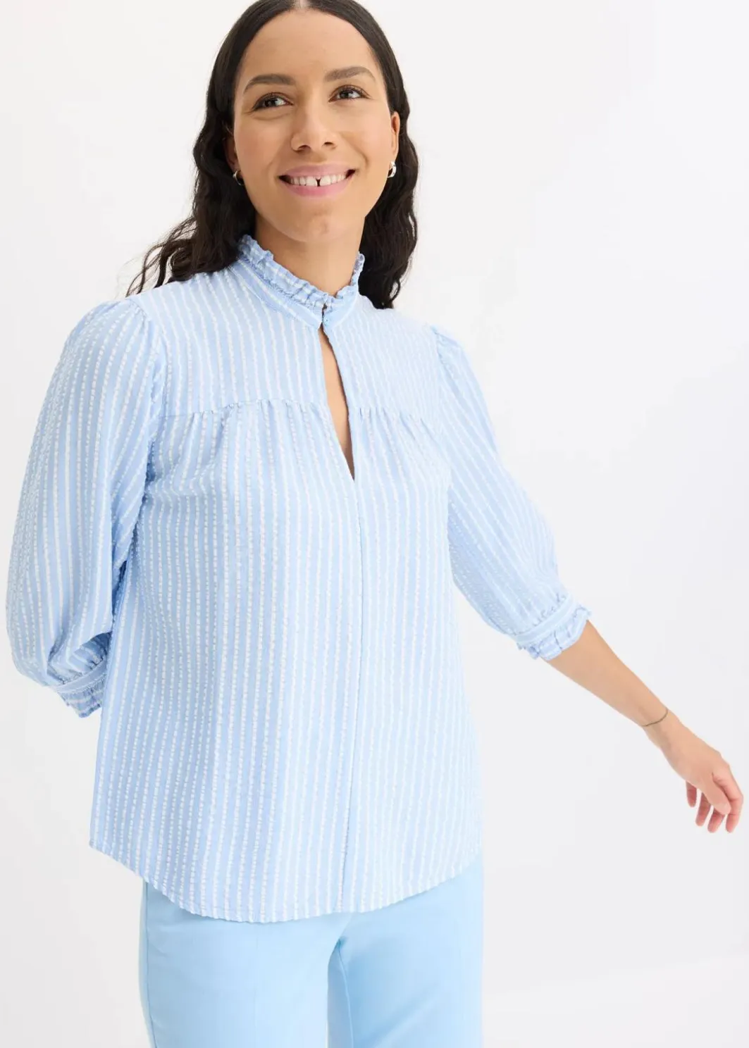 Outlet Bluse aus Baumwoll-Viskose Mix Damen Blusen & Tuniken