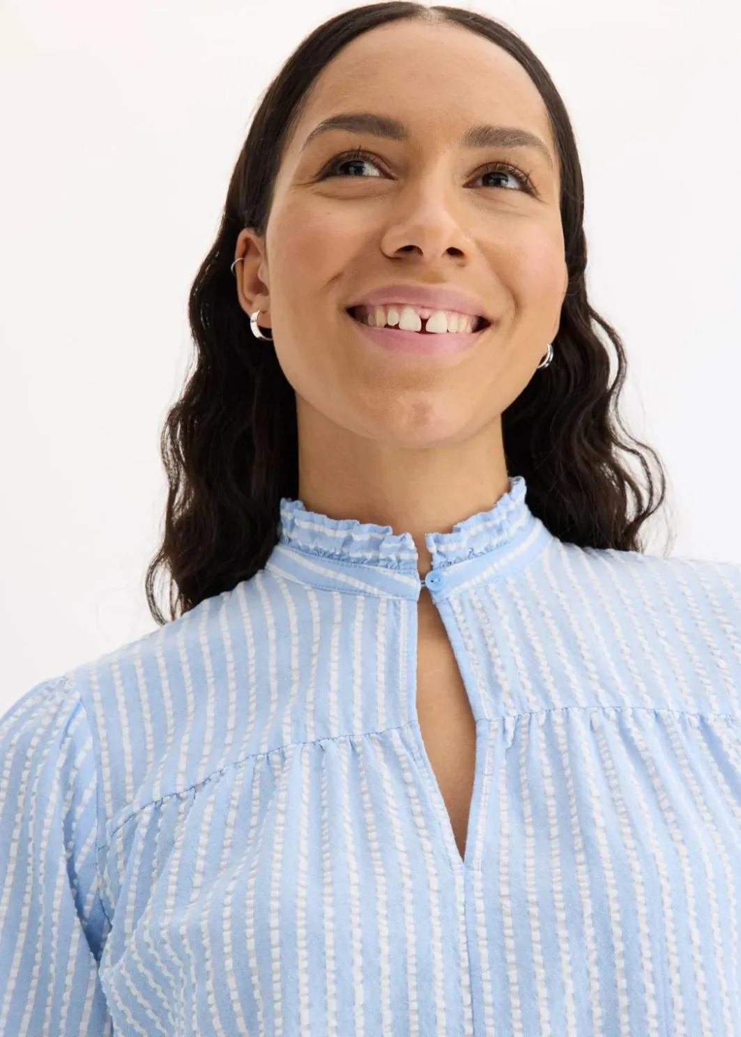 Outlet Bluse aus Baumwoll-Viskose Mix Damen Blusen & Tuniken