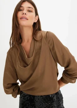Discount Bluse aus feinem Satin Damen Bekleidung·Jacken & Mäntel|Nachhaltigere Materialien