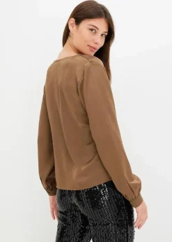 Discount Bluse aus feinem Satin Damen Bekleidung·Jacken & Mäntel|Nachhaltigere Materialien