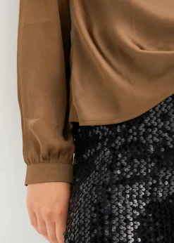 Discount Bluse aus feinem Satin Damen Bekleidung·Jacken & Mäntel|Nachhaltigere Materialien