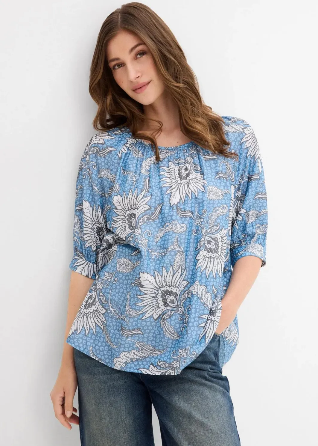 Best Bluse aus feinem Viskose-Mix Damen Bekleidung·Jacken & Mäntel|Blusen & Tuniken
