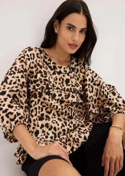 Bluse aus feinem Viskose-Mix Damen Bekleidung·Jacken & Mäntel|Blusen & Tuniken