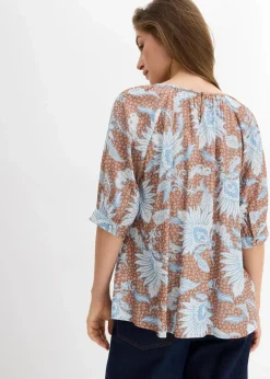 Damen bonprix Blusen & Tuniken|Bekleidung·Jacken & Mäntel|Bluse aus feinem Viskose-Mix