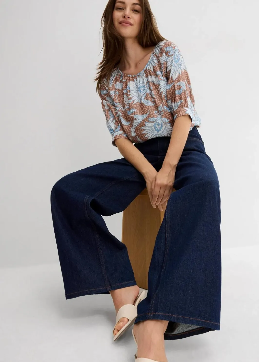 Damen bonprix Blusen & Tuniken|Bekleidung·Jacken & Mäntel|Bluse aus feinem Viskose-Mix