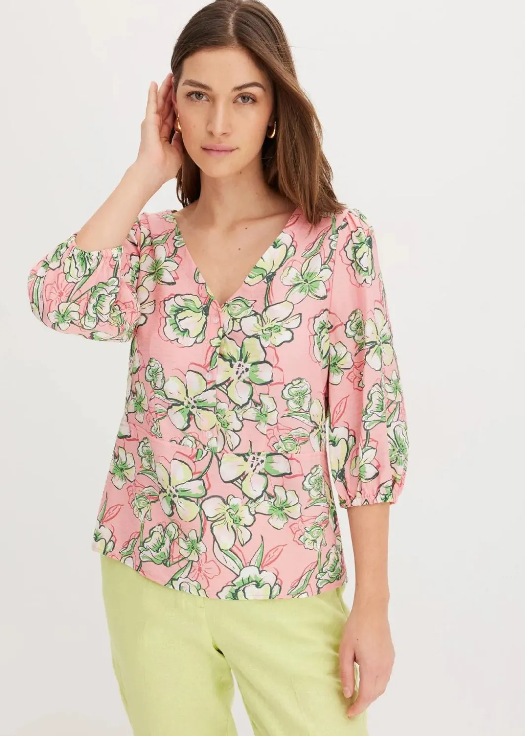 Hot Bluse aus feinem Viskose-Mix Damen Blusen & Tuniken|Bekleidung·Jacken & Mäntel