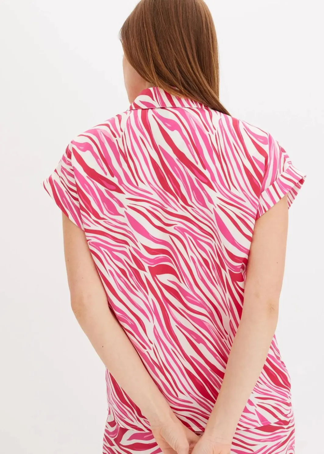 Discount Bluse aus fließendem Satin Damen Bekleidung·Jacken & Mäntel|Zweiteiler & Sets