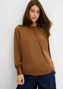 Clearance Bluse aus fließendem Satin Damen Blusen & Tuniken|Bekleidung·Jacken & Mäntel