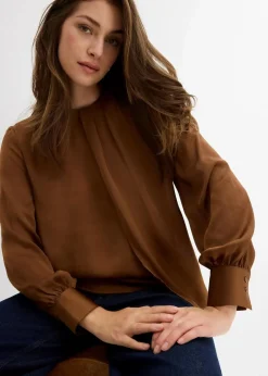 Clearance Bluse aus fließendem Satin Damen Blusen & Tuniken|Bekleidung·Jacken & Mäntel