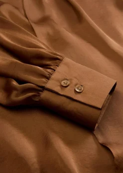 Clearance Bluse aus fließendem Satin Damen Blusen & Tuniken|Bekleidung·Jacken & Mäntel