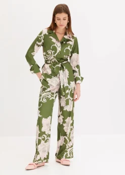 Online Bluse aus fließendem Satin Damen Bekleidung·Jacken & Mäntel|Zweiteiler & Sets