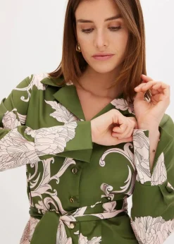 Online Bluse aus fließendem Satin Damen Bekleidung·Jacken & Mäntel|Zweiteiler & Sets