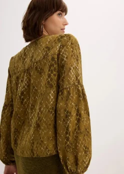 Online Bluse aus fließendem Satin Damen Bekleidung·Jacken & Mäntel|Nachhaltigere Materialien