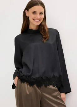 Damen bonprix Bekleidung·Jacken & Mäntel|Blusen & Tuniken|Bluse aus fließendem Satin