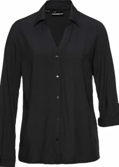 Outlet Bluse aus fließender Viskose Damen Bekleidung·Jacken & Mäntel|Blusen & Tuniken