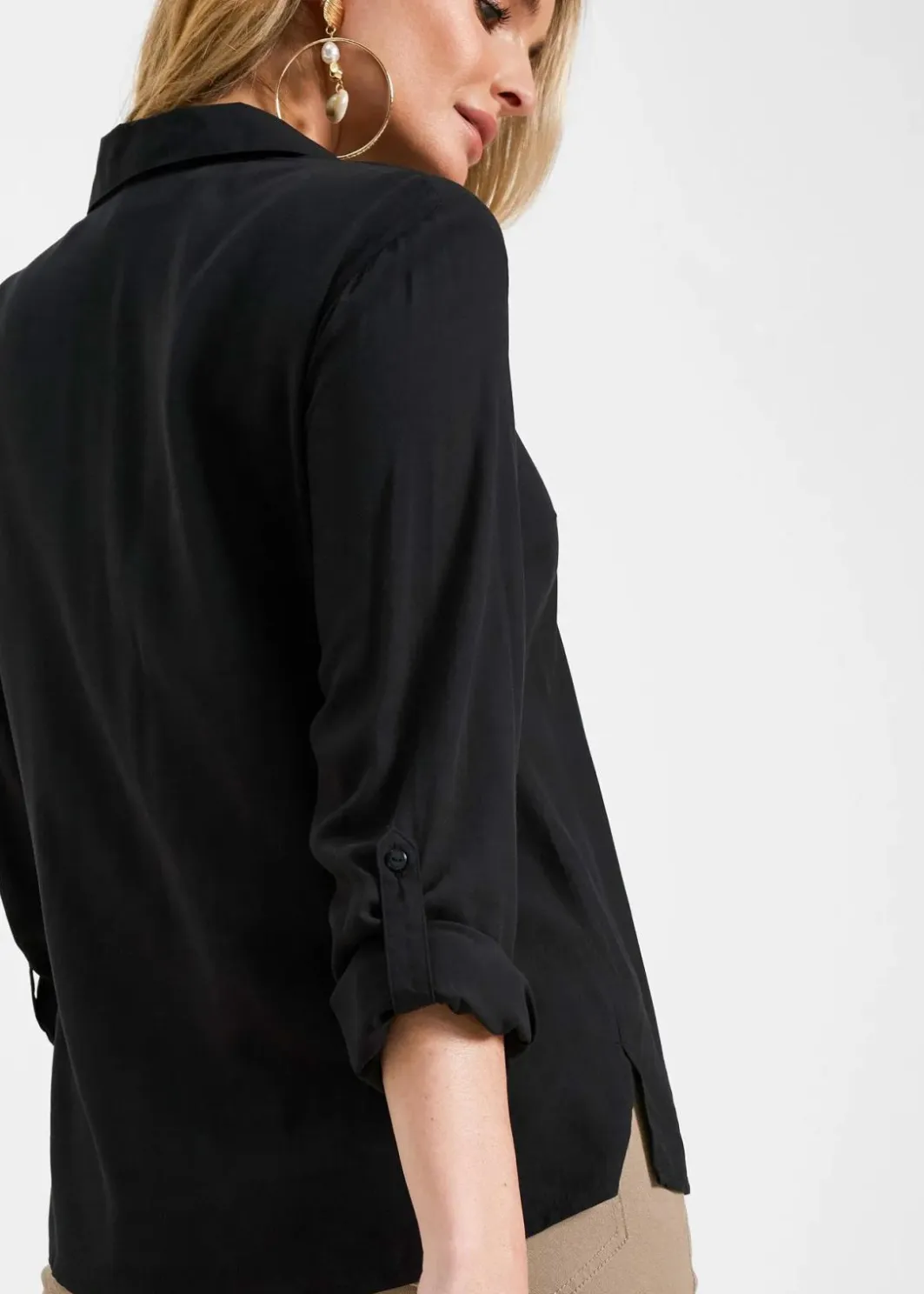 Outlet Bluse aus fließender Viskose Damen Bekleidung·Jacken & Mäntel|Blusen & Tuniken