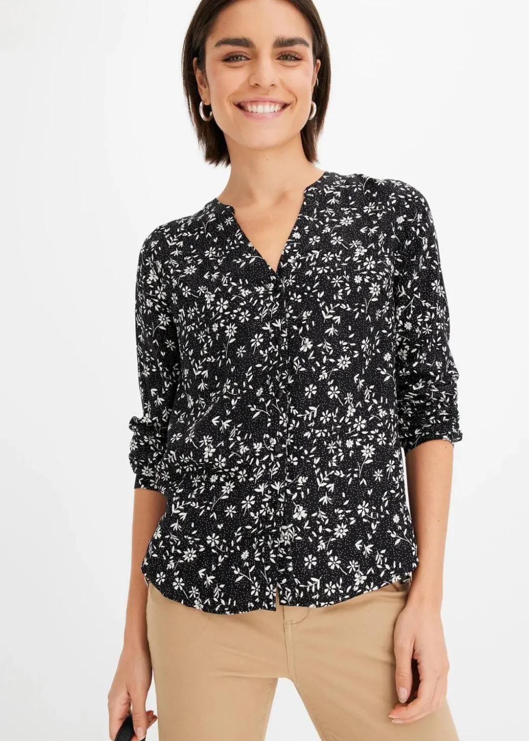 Outlet Bluse aus fließender Viskose Damen Bekleidung·Jacken & Mäntel|Blusen & Tuniken