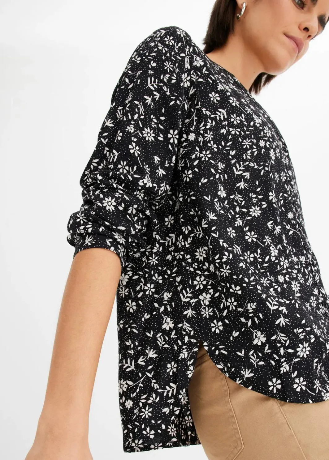 Outlet Bluse aus fließender Viskose Damen Bekleidung·Jacken & Mäntel|Blusen & Tuniken